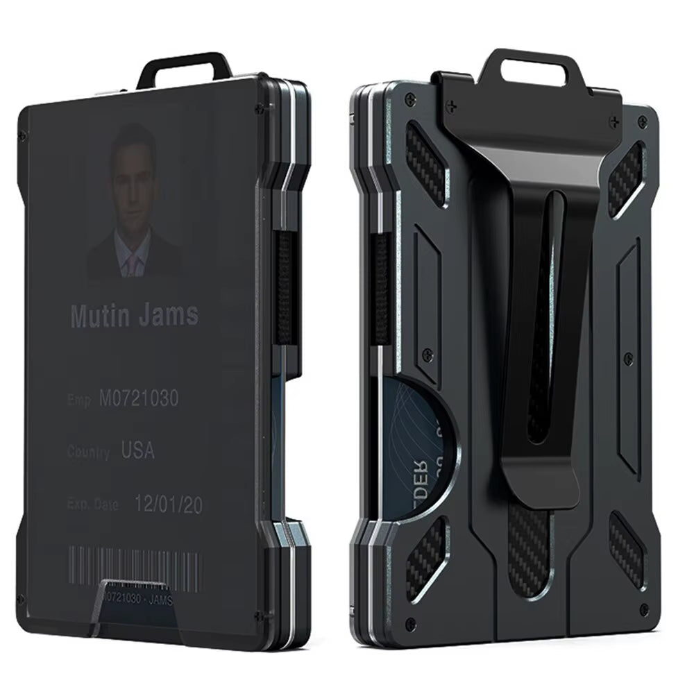 Wallet for Men Outdoor Card Holder Practical Tactical Magsafe Aluminum Fashion Mini Smart Magic Wallet Holds up 15 Cards