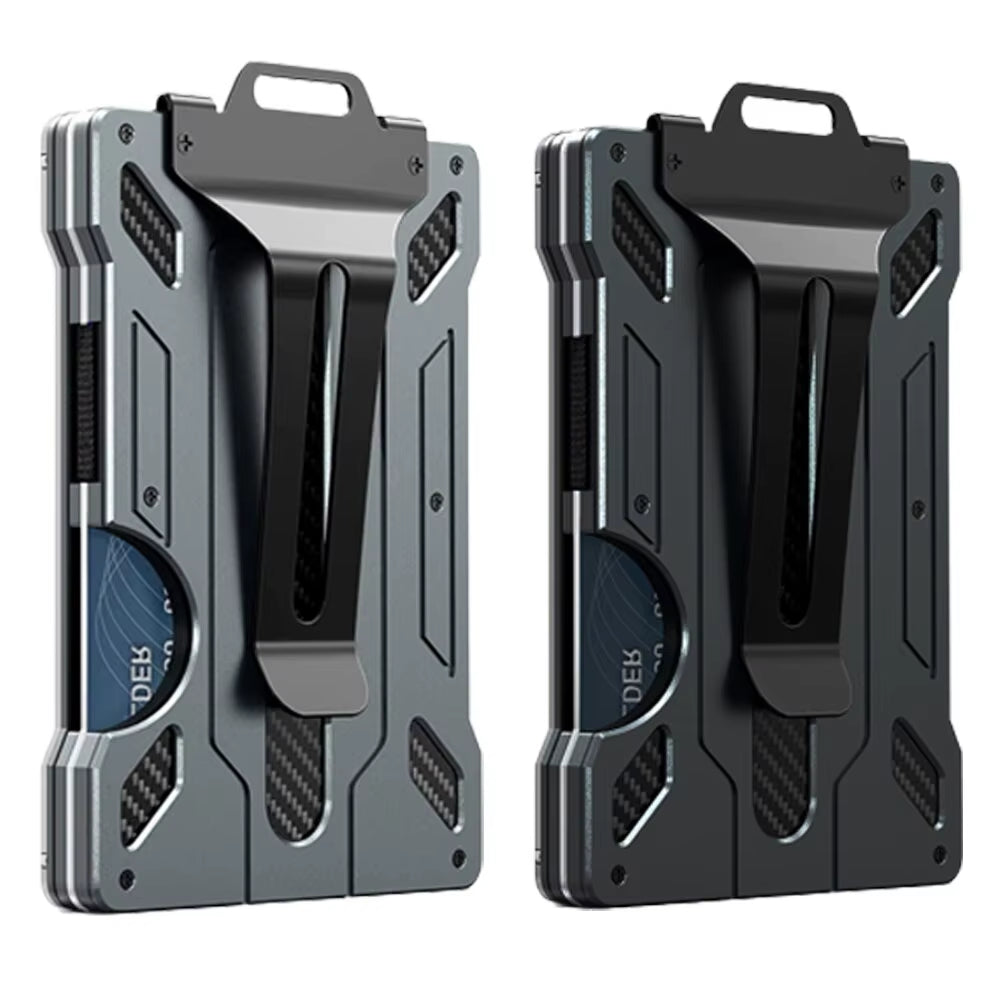 Wallet for Men Outdoor Card Holder Practical Tactical Magsafe Aluminum Fashion Mini Smart Magic Wallet Holds up 15 Cards