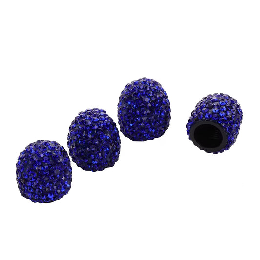 4Pcs Diamond Car Tire Valve Caps Shining Dust-Proof Wheel Valve Cover Vehicle Bling Crystal Valve Cap Car Styling Accessories