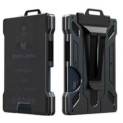 Wallet for Men Outdoor Card Holder Practical Tactical Magsafe Aluminum Fashion Mini Smart Magic Wallet Holds up 15 Cards