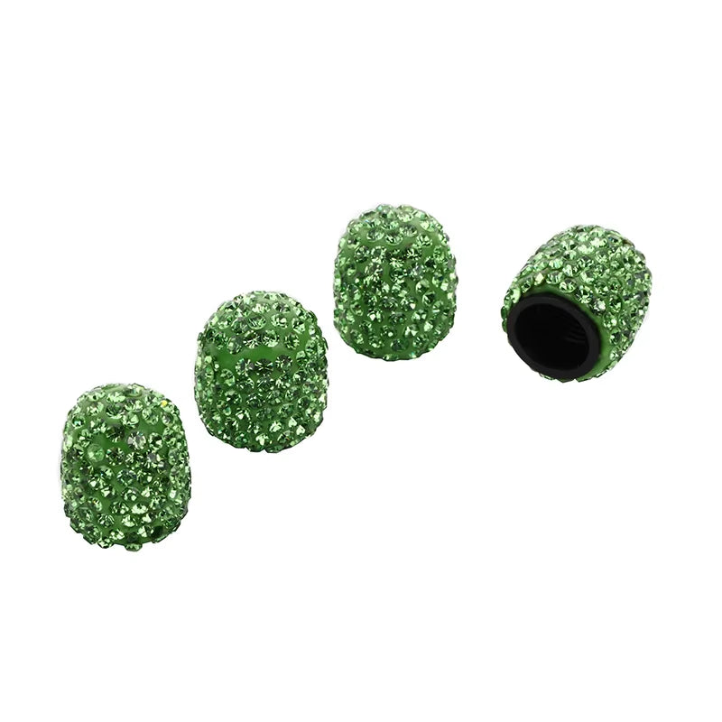 4Pcs Diamond Car Tire Valve Caps Shining Dust-Proof Wheel Valve Cover Vehicle Bling Crystal Valve Cap Car Styling Accessories
