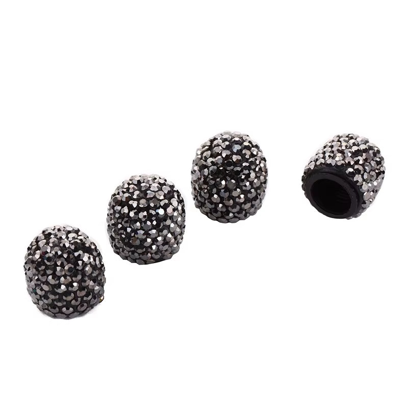 4Pcs Diamond Car Tire Valve Caps Shining Dust-Proof Wheel Valve Cover Vehicle Bling Crystal Valve Cap Car Styling Accessories